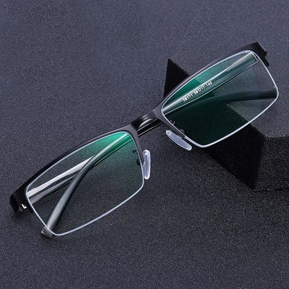 MEN'S BUSINESS HALF-RIM MULTIFOCAL GLASSES