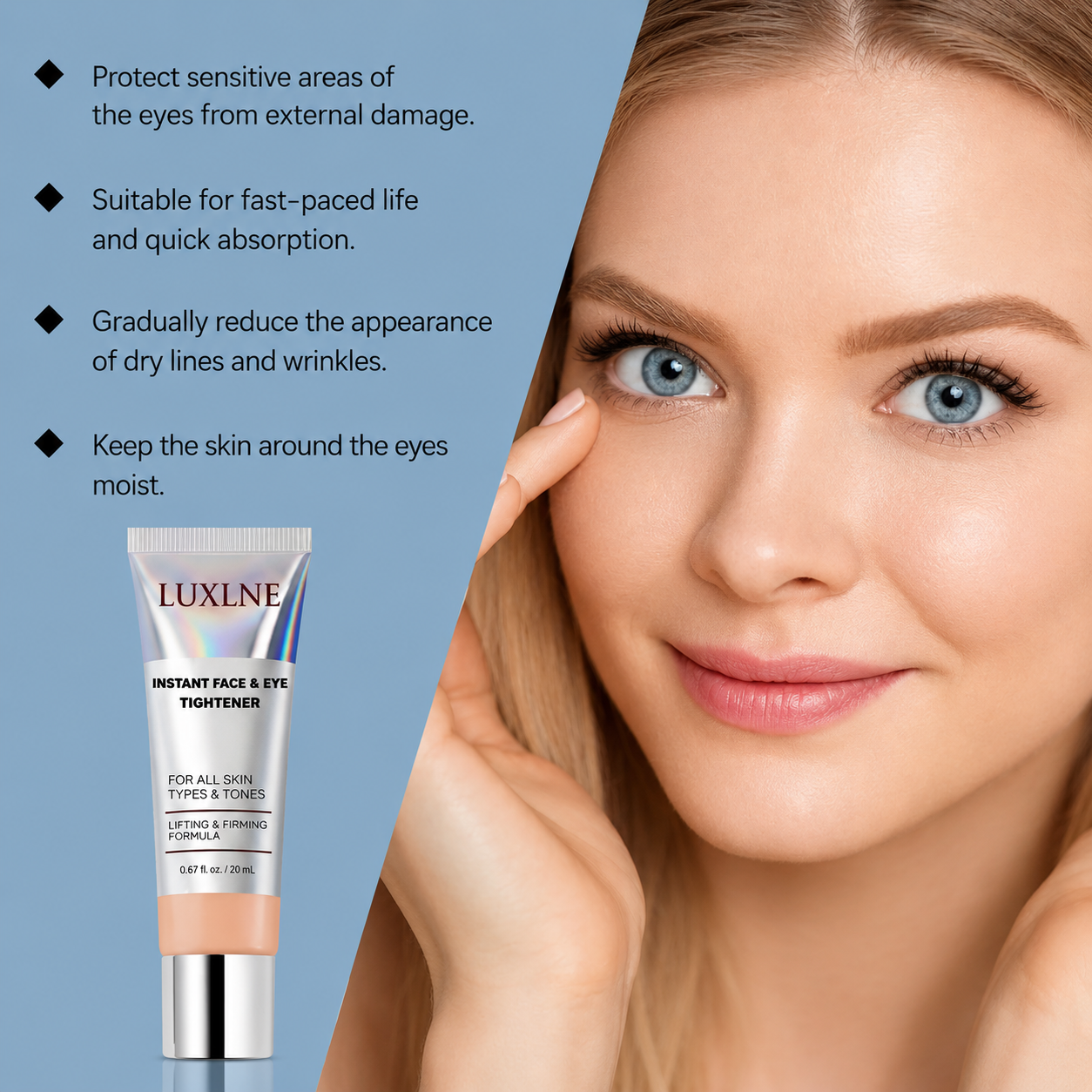 Luxlne Instant Face Temporary Tightener – Instant visible results in 60 seconds