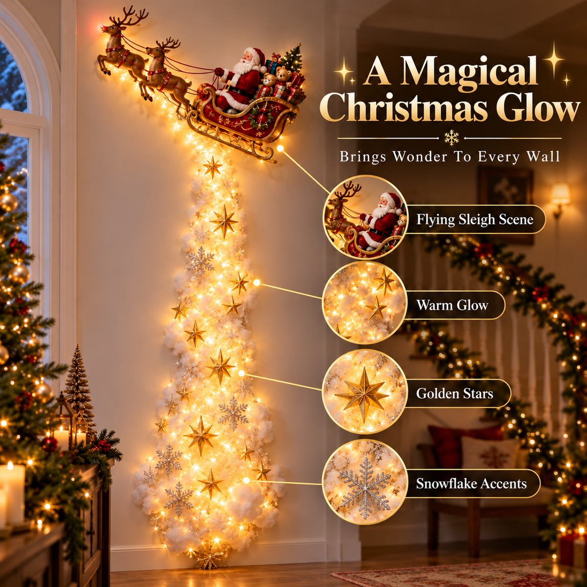 ✨ Christmas Magic Wall Lamp - Presenting a touch of Christmas magic right at your wall ✨