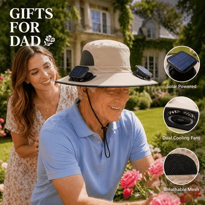 Ultra-Light Waterproof Dual-Motor Solar Fan — Lighter Than a Baseball (Only 9oz)