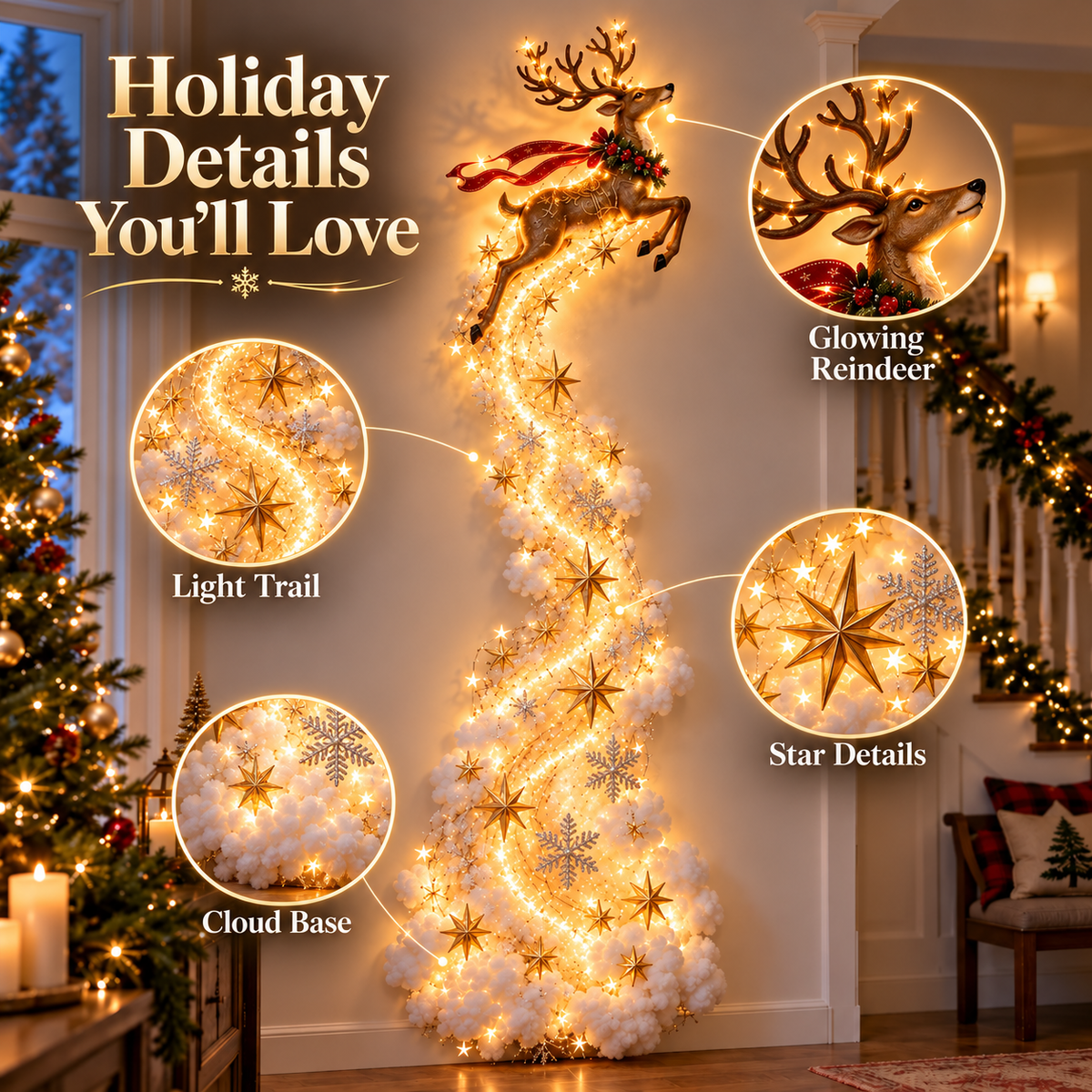 ✨ Christmas Magic Wall Lamp - Presenting a touch of Christmas magic right at your wall ✨