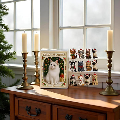 2026 Cat Advent Calendar – 24 Collectible Christmas Cat Figurines