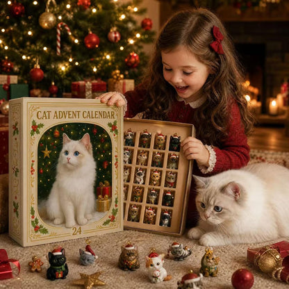 2026 Cat Advent Calendar – 24 Collectible Christmas Cat Figurines
