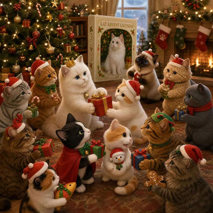 2026 Cat Advent Calendar – 24 Collectible Christmas Cat Figurines