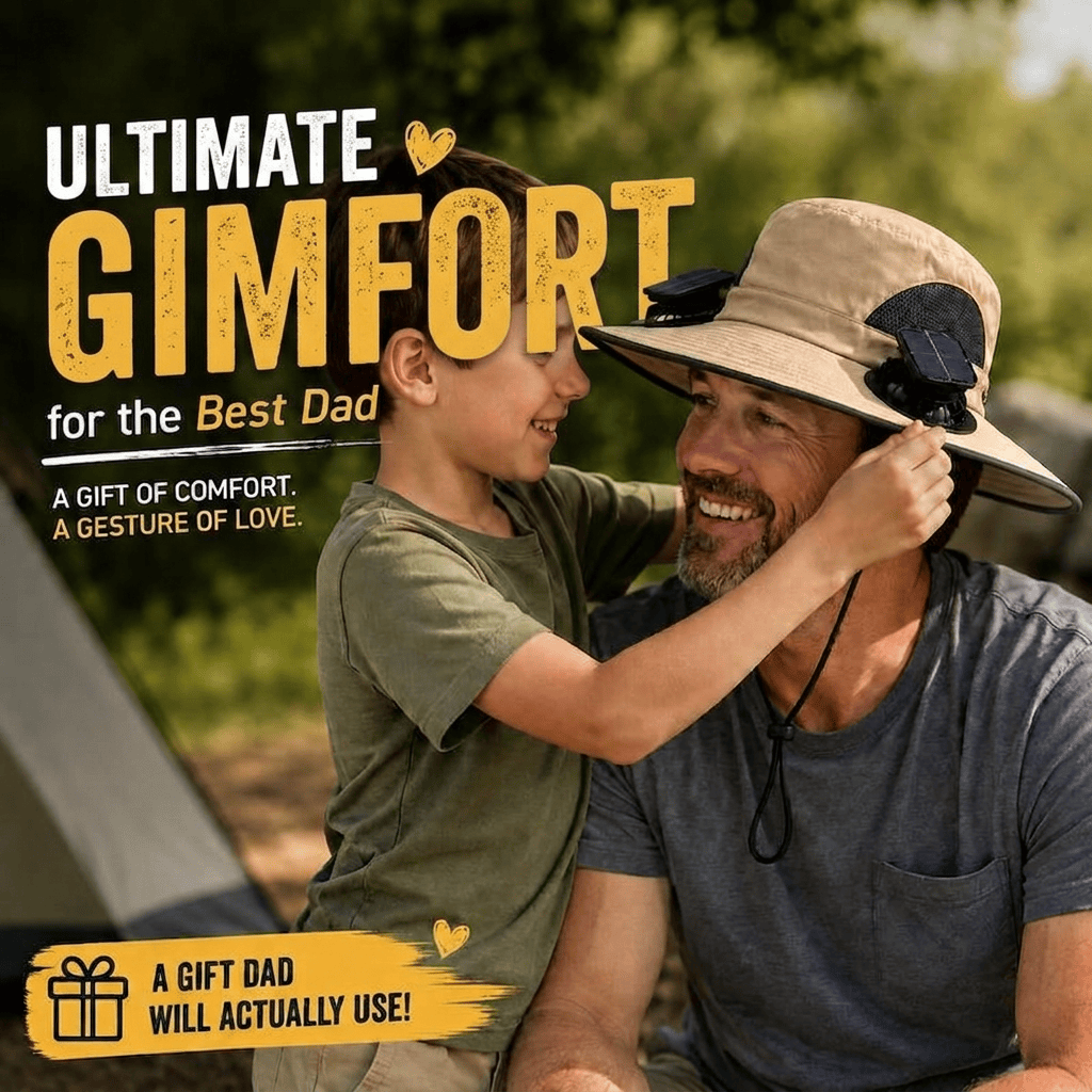 Ultra-Light Waterproof Dual-Motor Solar Fan — Lighter Than a Baseball (Only 9oz)