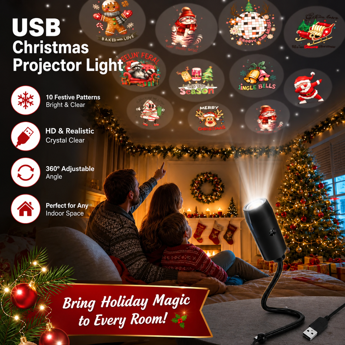 ✨Christmas Magic Projector – Turn Any Room Into a Festive Wonderland