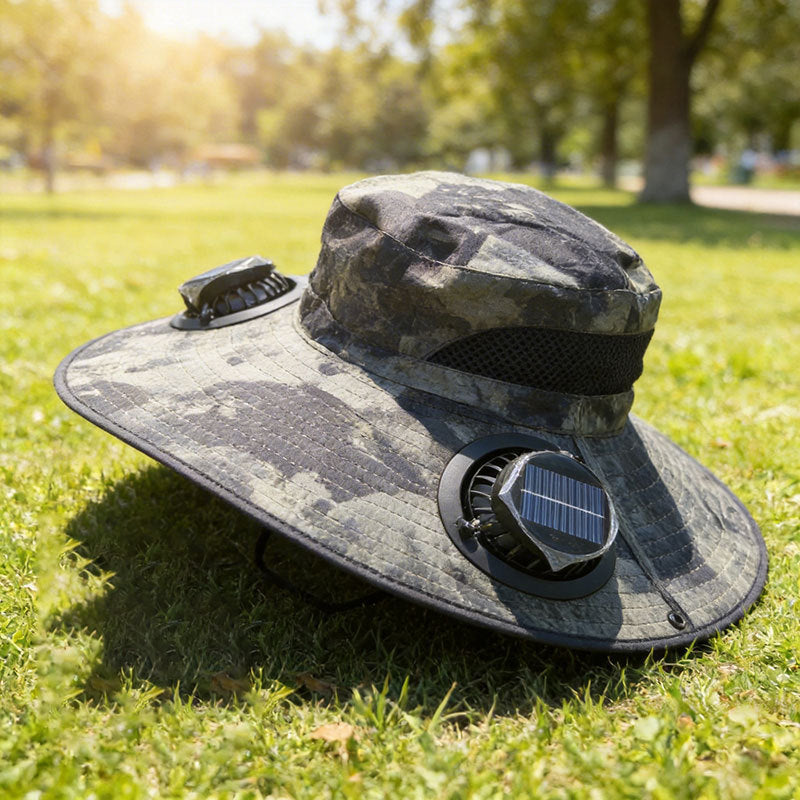 Ultra-Light Waterproof Dual-Motor Solar Fan — Lighter Than a Baseball (Only 9oz)