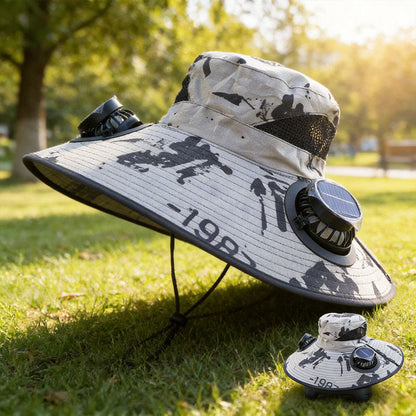 Ultra-Light Waterproof Dual-Motor Solar Fan — Lighter Than a Baseball (Only 9oz)