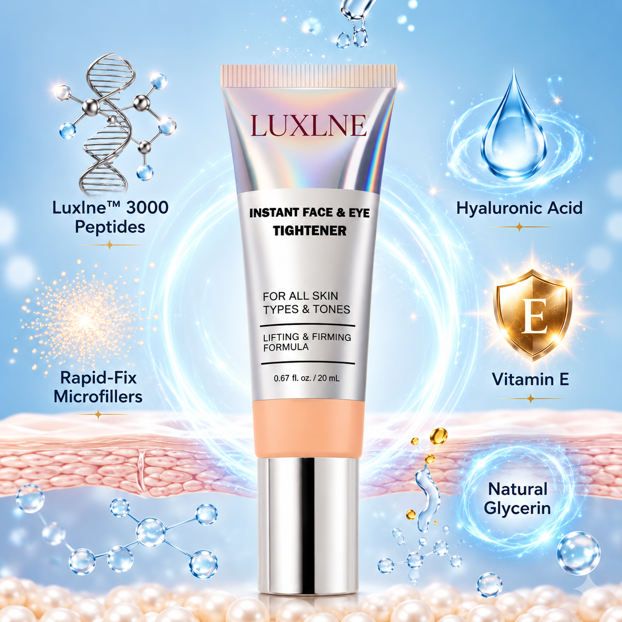 Luxlne Instant Face Temporary Tightener – Instant visible results in 60 seconds