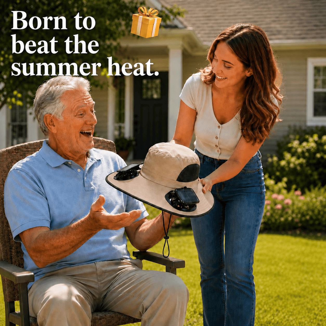 Ultra-Light Waterproof Dual-Motor Solar Fan — Lighter Than a Baseball (Only 9oz)