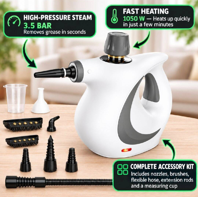 High-Pressure Electric Steam Cleaner | Multi-Purpose & Chemical-Free
