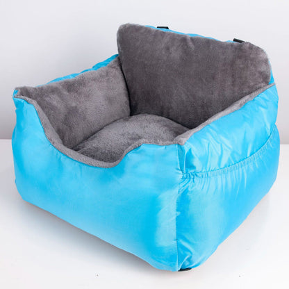Portable Dog Car Seat – Comfortable Pet Booster Bed for Road Trips