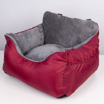 Portable Dog Car Seat – Comfortable Pet Booster Bed for Road Trips