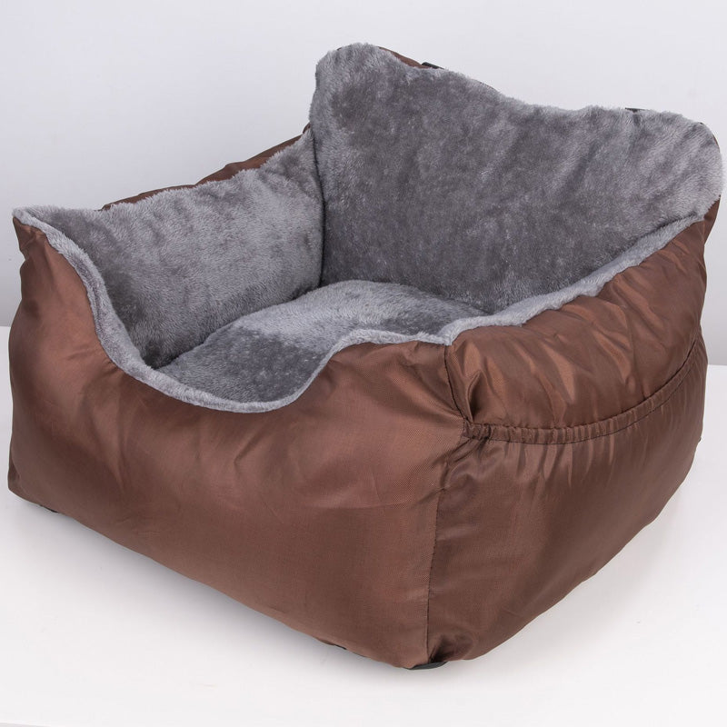 Portable Dog Car Seat – Comfortable Pet Booster Bed for Road Trips