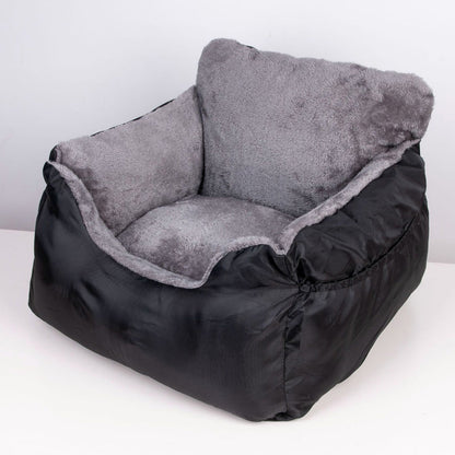 Portable Dog Car Seat – Comfortable Pet Booster Bed for Road Trips