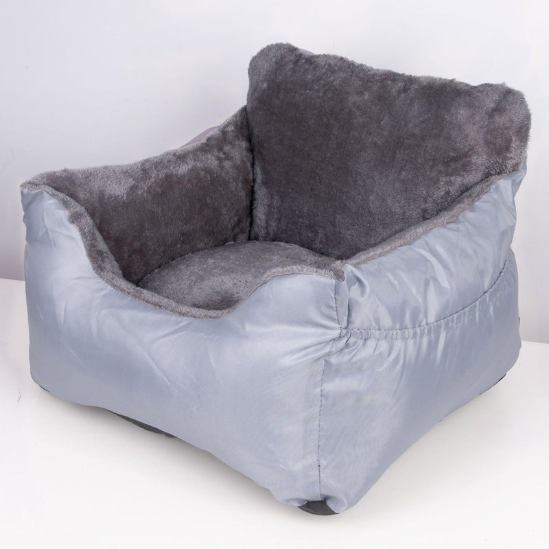 Portable Dog Car Seat – Comfortable Pet Booster Bed for Road Trips